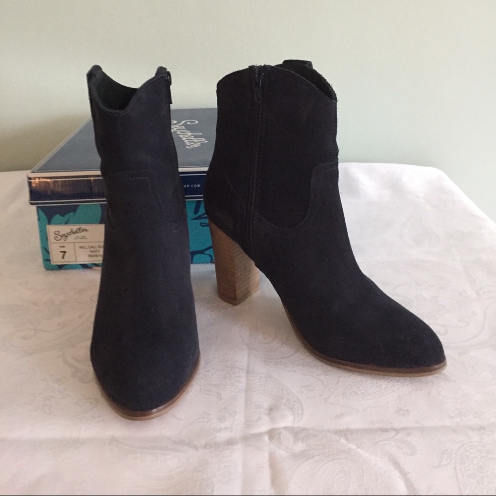 Seychelles Will Call blue suede ankle boots 8M